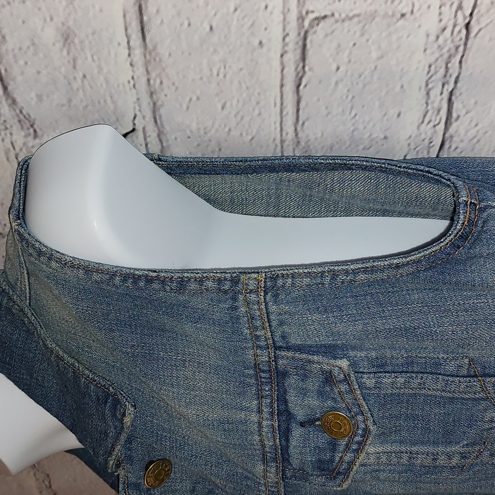 Stone Wash Mid Rinse Denim Vest Jacket J Crew S Small CLOSET CLEAROUT - Picture 6 of 8